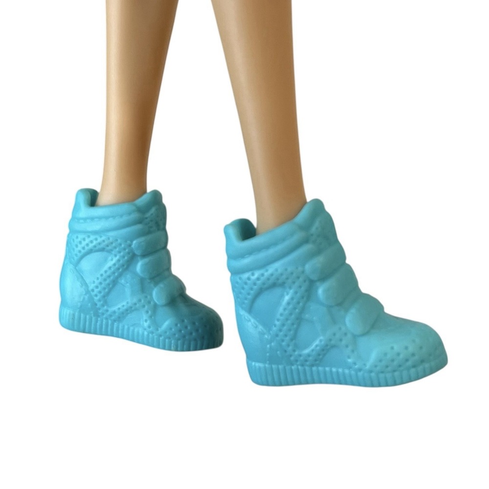 Barbie Fashionistas Doll Shoes Blue Teal Wedge‎ Booties Boots Sneakers Shoes